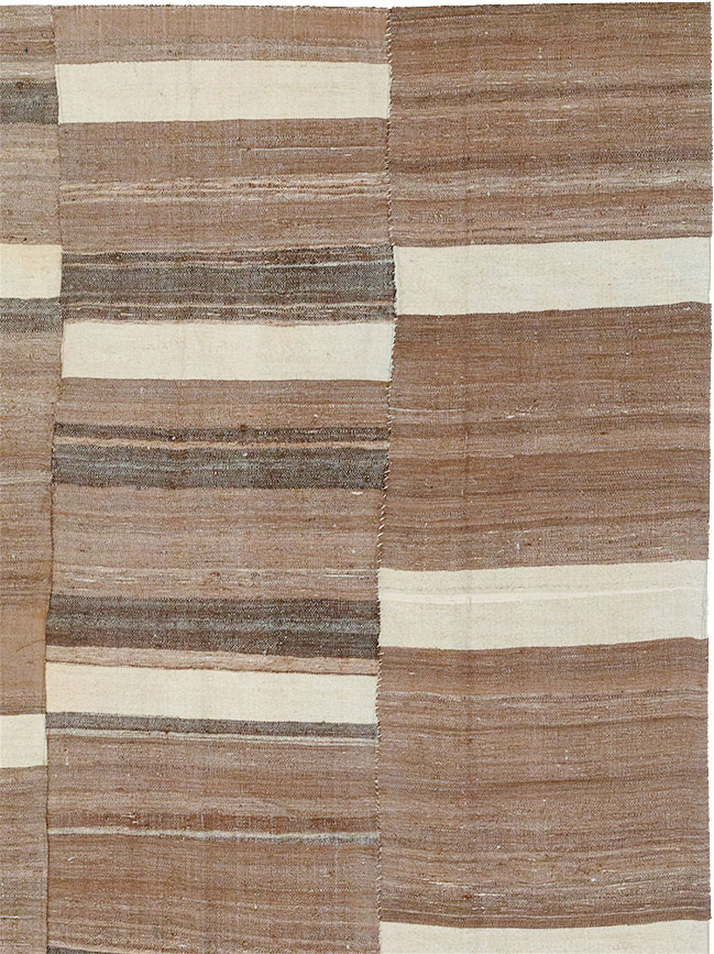 Vintage Turkish Flatweave Kilim Room Size Carpet, No.30654 - Gsblank