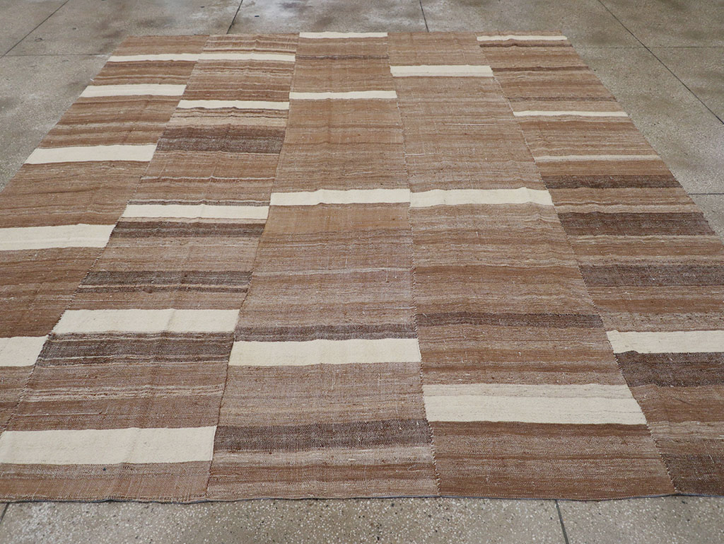 Vintage Turkish Flatweave Kilim Room Size Carpet, No.30654 - Gsblank