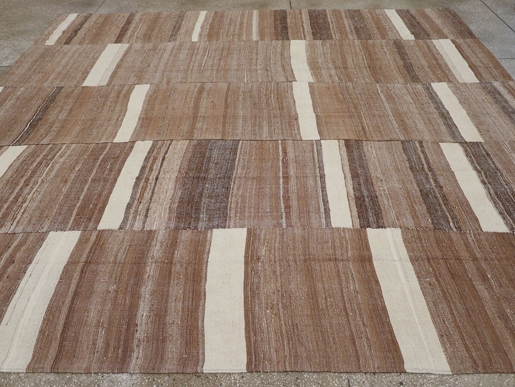 Vintage Turkish Flatweave Kilim Room Size Carpet, No.30654 - Gsblank