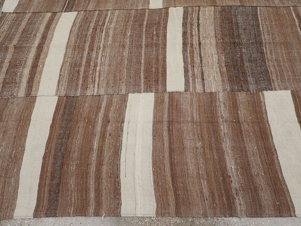 Vintage Turkish Flatweave Kilim Room Size Carpet, No.30654 - Gsblank