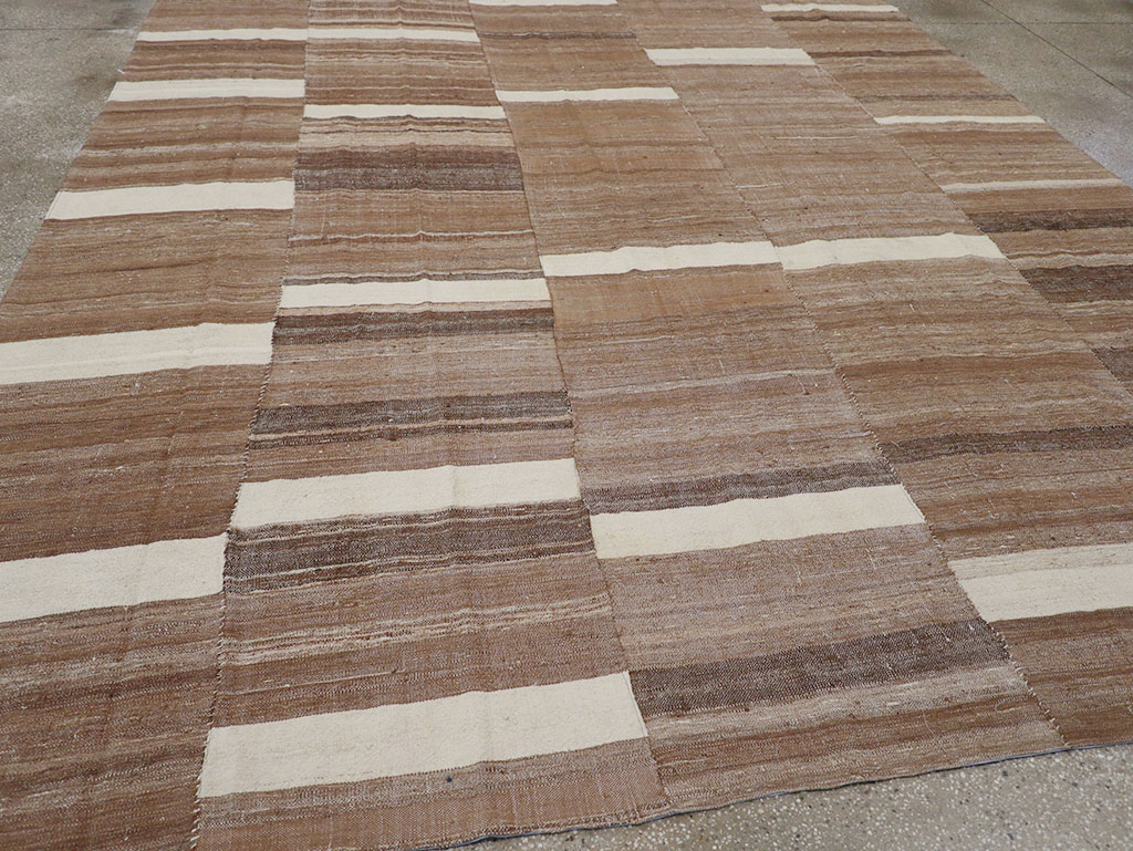 Vintage Turkish Flatweave Kilim Room Size Carpet, No.30654 - Gsblank