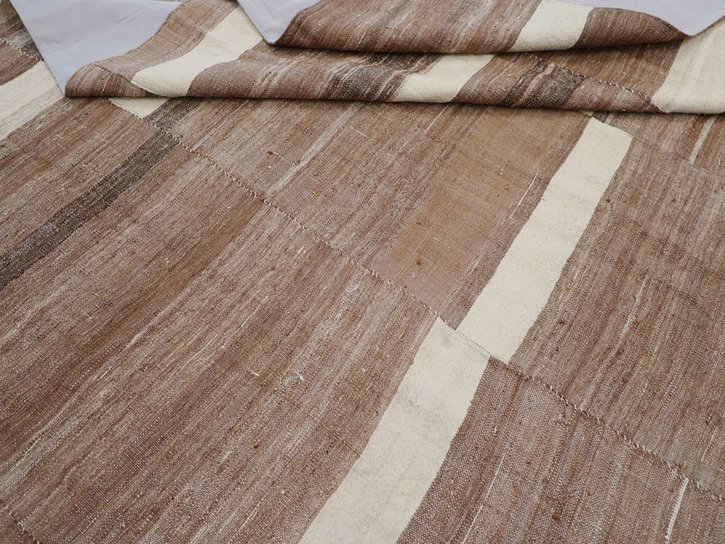 Vintage Turkish Flatweave Kilim Room Size Carpet, No.30654 - Gsblank