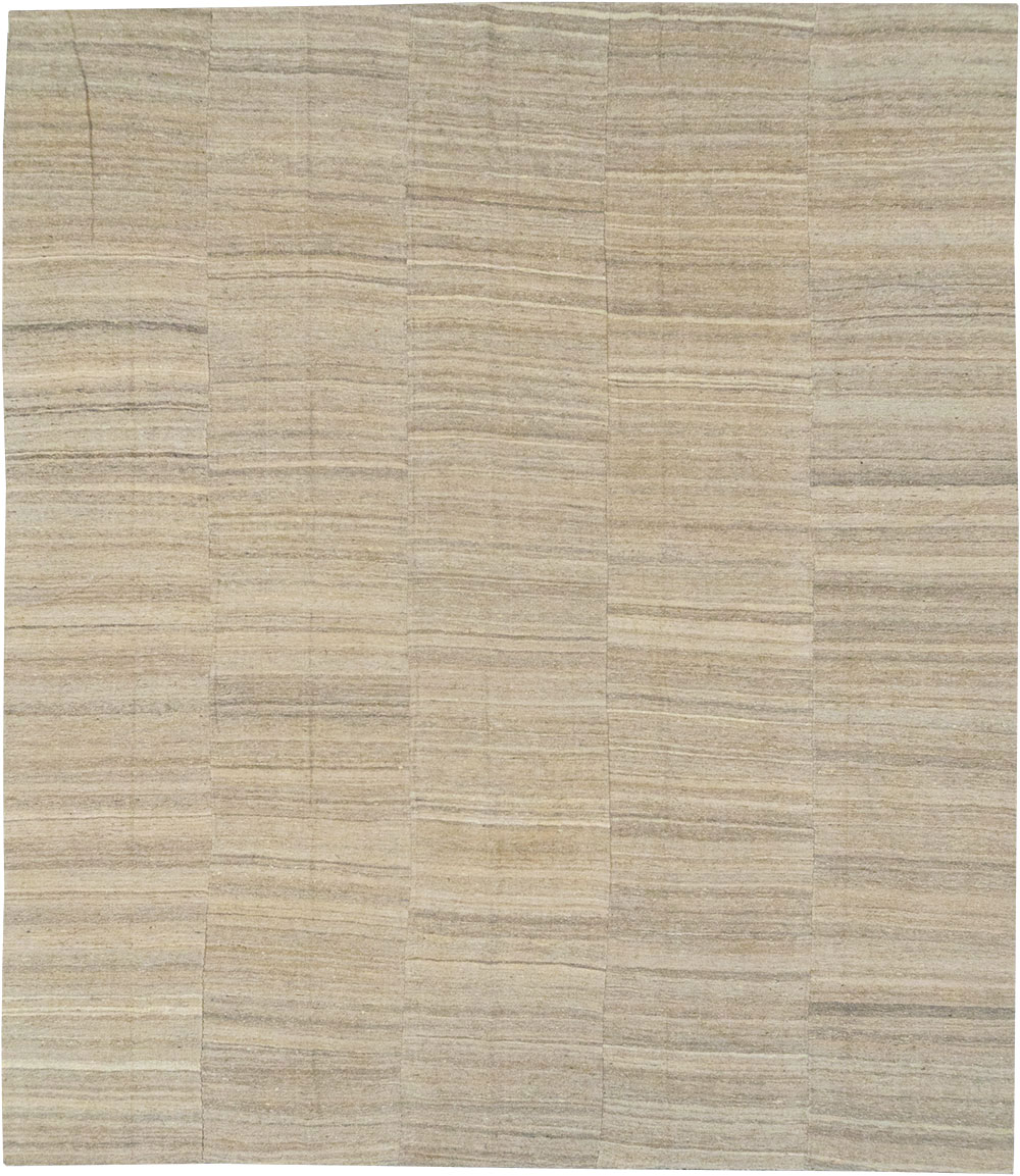 Vintage Turkish Flatweave Kilim Room Size Carpet, No.30660 - Gsblank