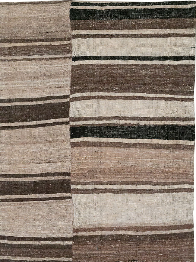 Vintage Turkish Flatweave Kilim Accent Carpet, No.30662 - Gsblank