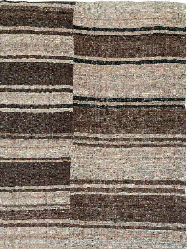 Vintage Turkish Flatweave Kilim Accent Carpet, No.30662 - Gsblank
