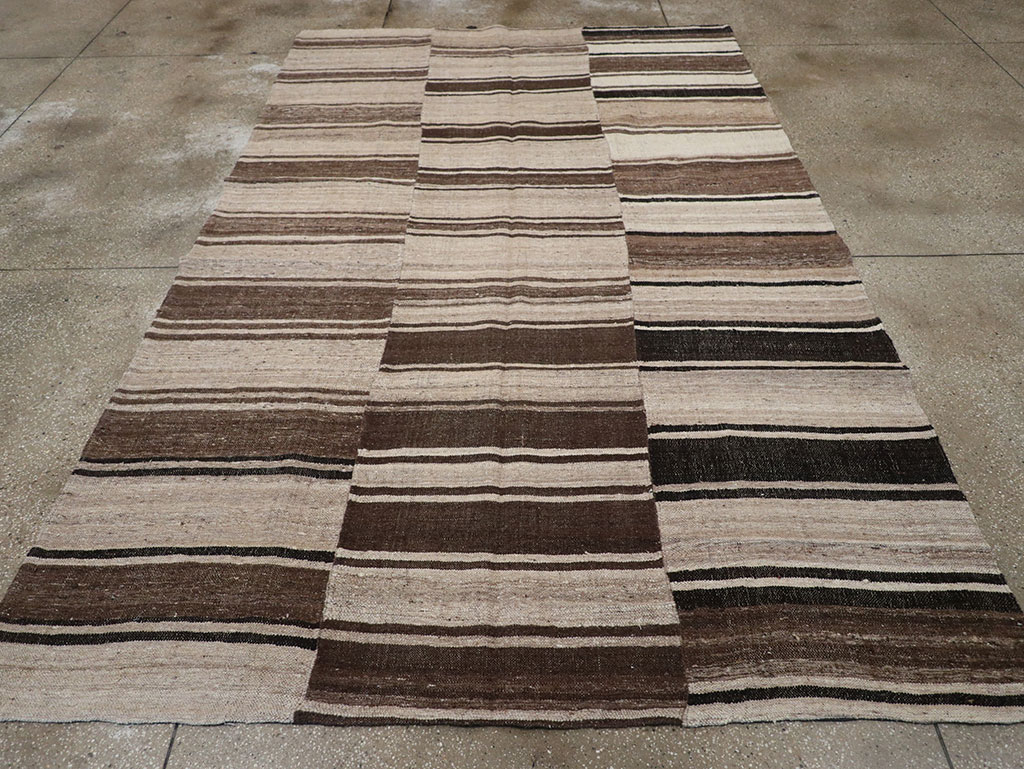 Vintage Turkish Flatweave Kilim Accent Carpet, No.30662 - Gsblank