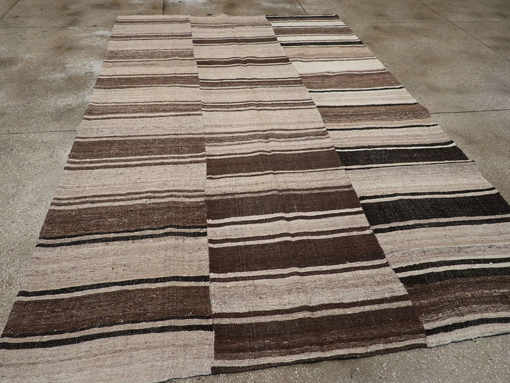 Vintage Persian Flatweave Kilim Accent Carpet, No.30662 - Gsblank