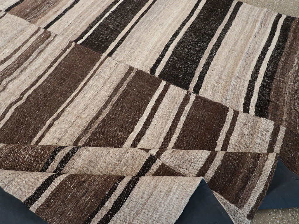 Vintage Turkish Flatweave Kilim Accent Carpet, No.30662 - Gsblank