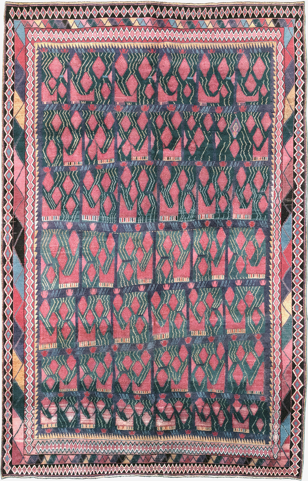 Vintage Persian Kurd Accent Carpet, No.30665 - Gsblank