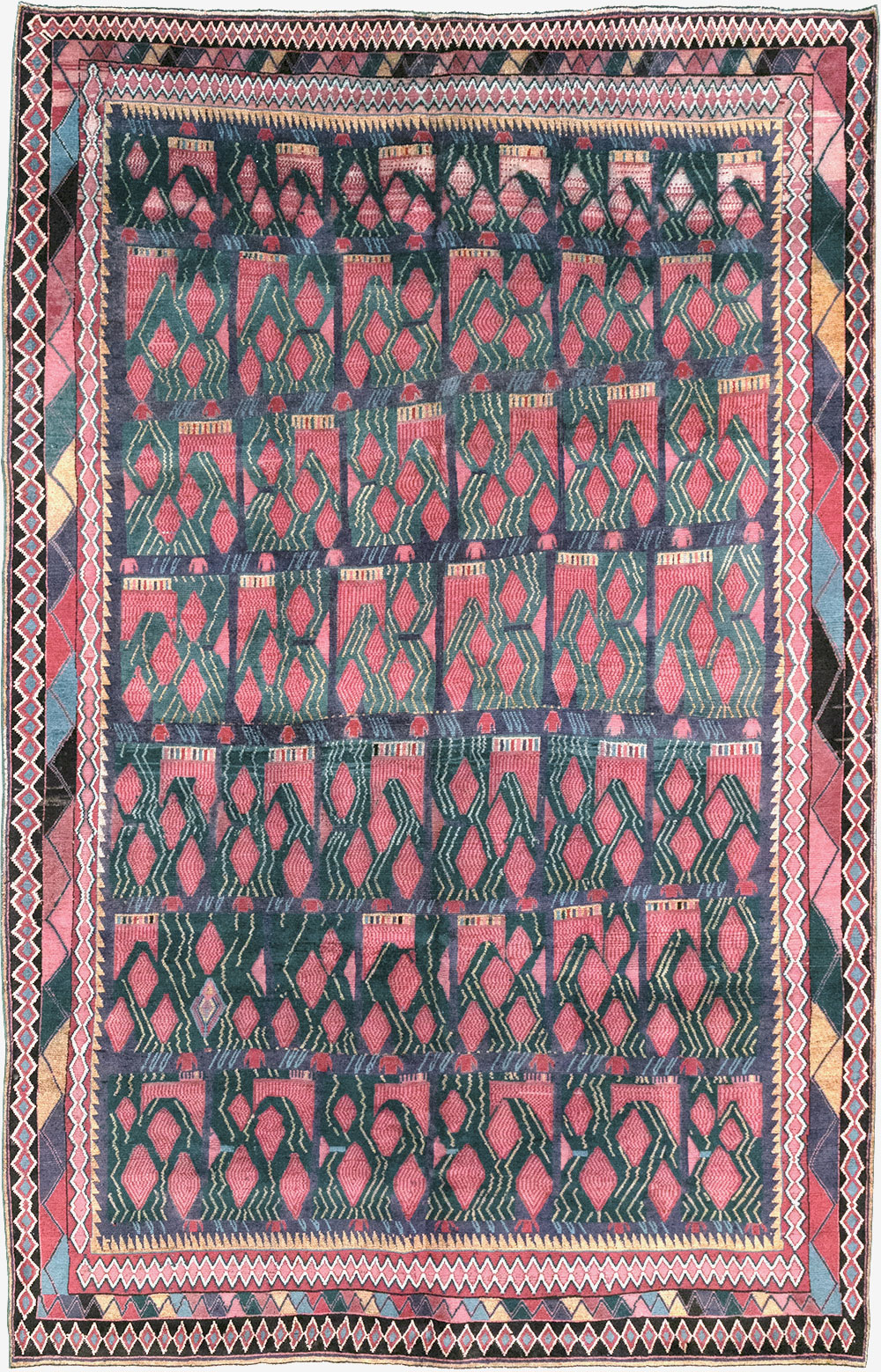 Vintage Persian Kurd Accent Carpet, No.30665 - Gsblank