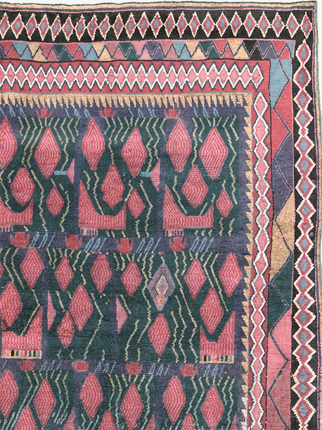 Vintage Persian Kurd Accent Carpet, No.30665 - Gsblank
