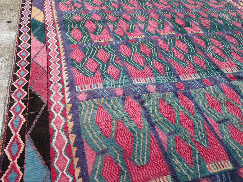 Vintage Persian Kurd Accent Carpet, No.30665 - Gsblank