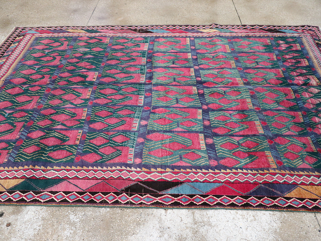 Vintage Persian Kurd Accent Carpet, No.30665 - Gsblank