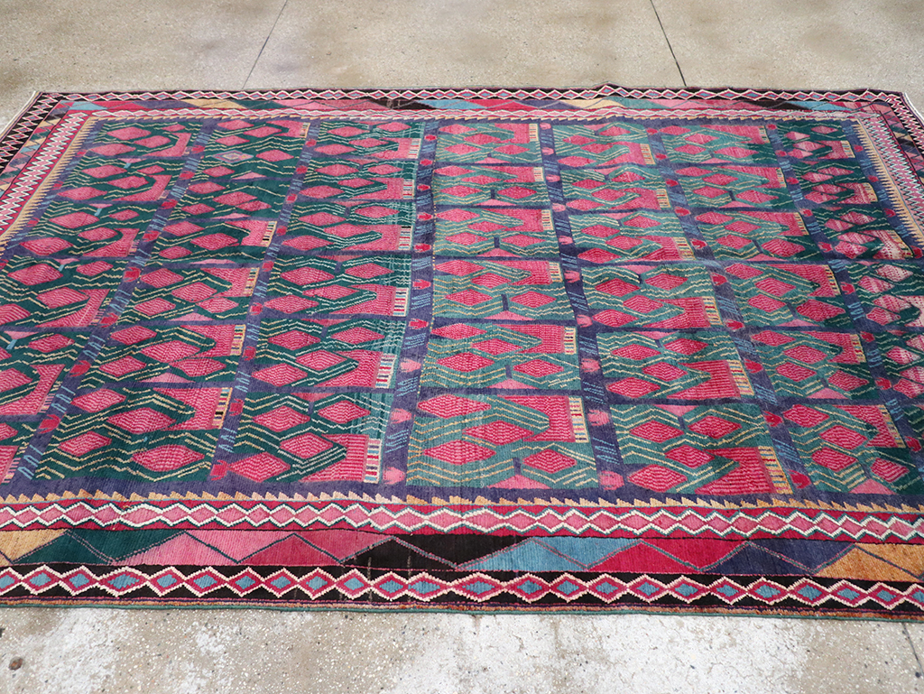 Vintage Persian Kurd Accent Carpet, No.30665 - Gsblank