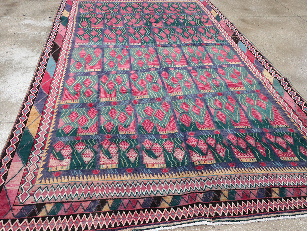 Vintage Persian Kurd Accent Carpet, No.30665 - Gsblank