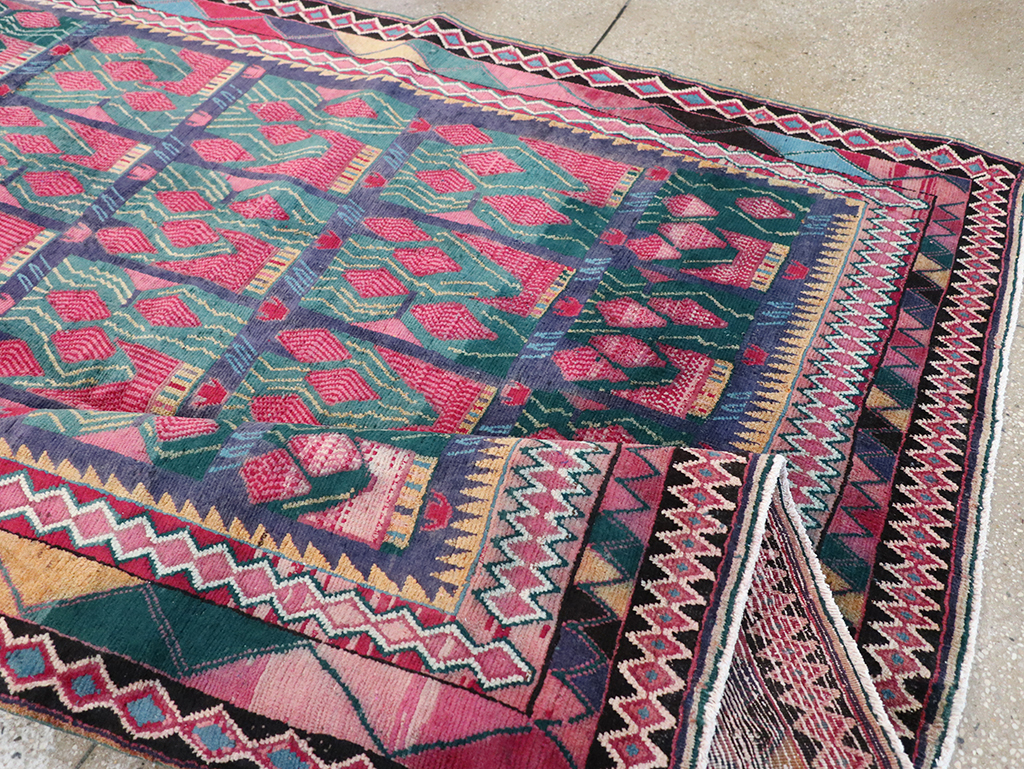 Vintage Persian Kurd Accent Carpet, No.30665 - Gsblank