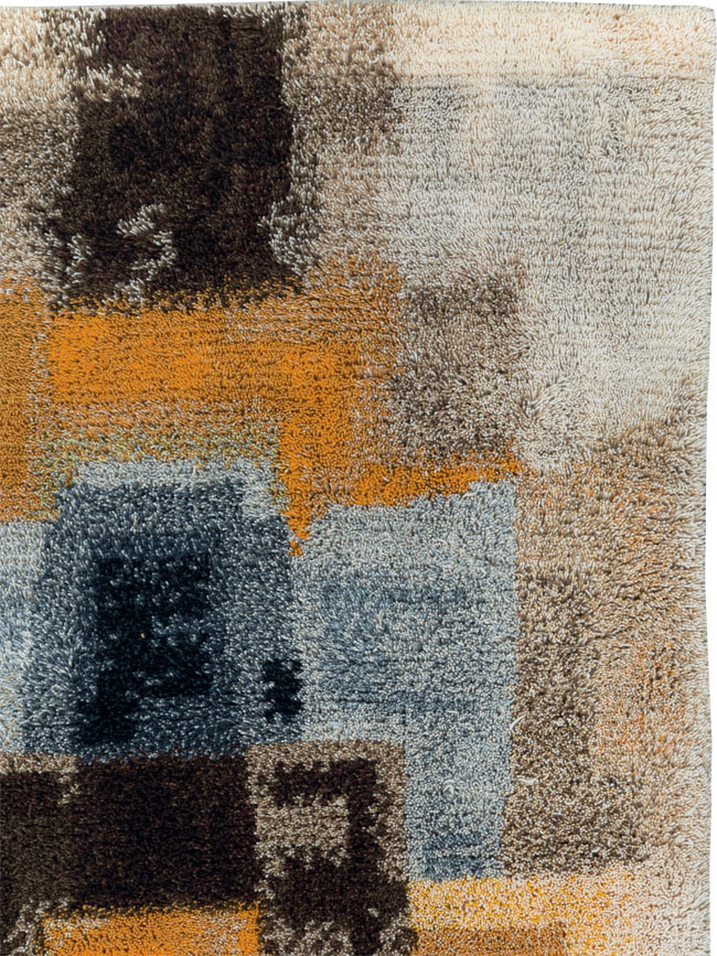 Vintage Scandinavian Rya Throw Rug, No.30669 - Gsblank