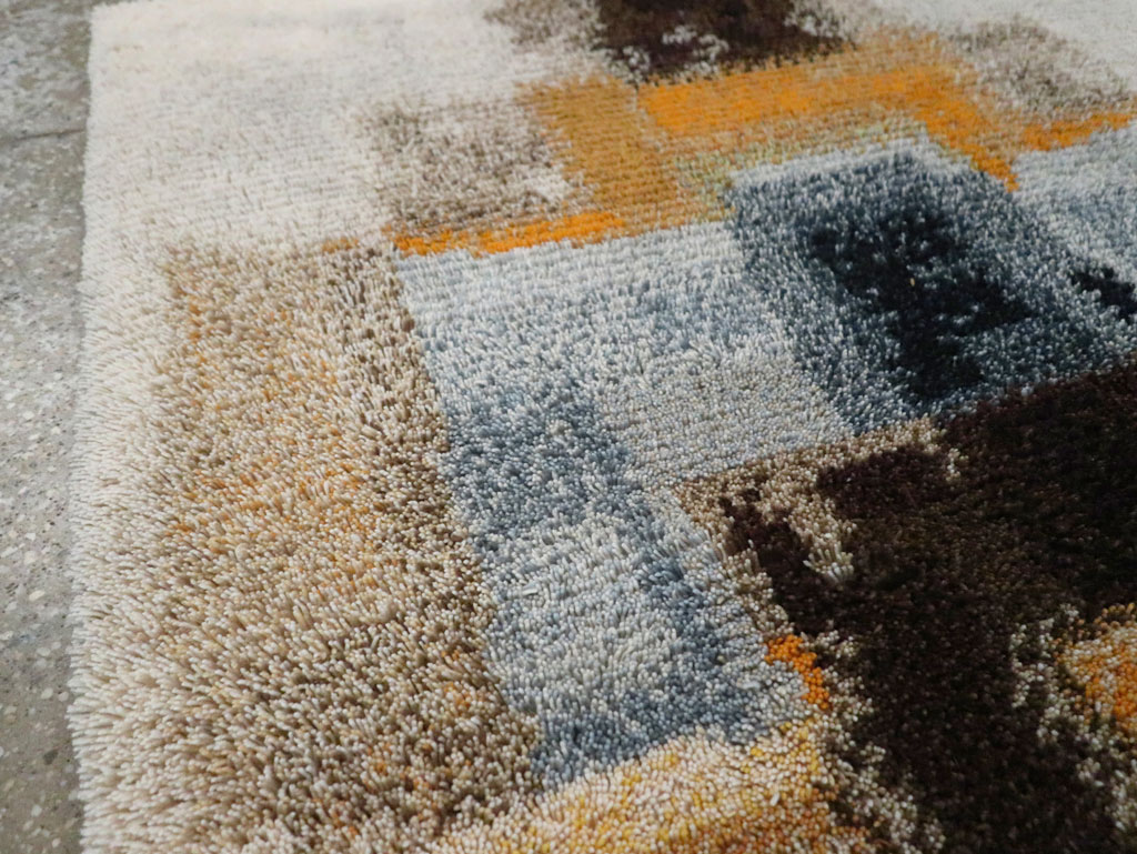 Vintage Scandinavian Rya Throw Rug, No.30669 - Gsblank