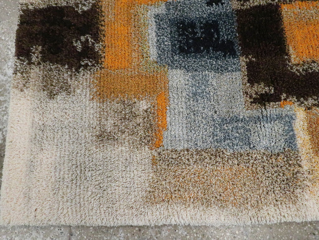 Vintage Scandinavian Rya Throw Rug, No.30669 - Gsblank