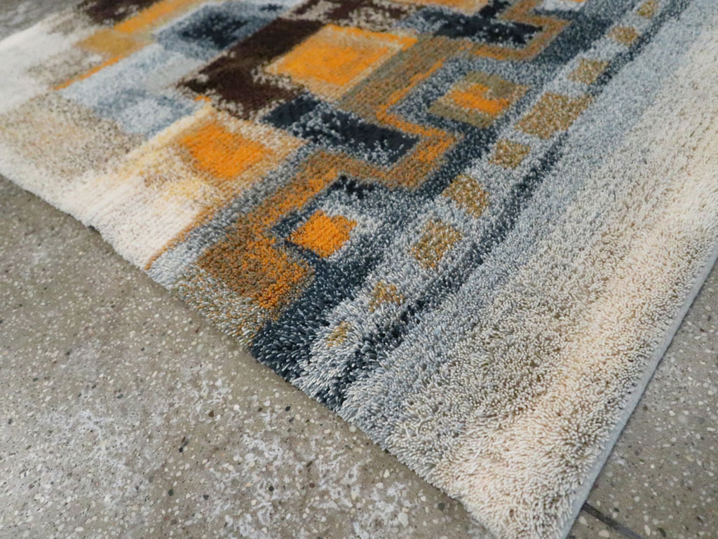 Vintage Scandinavian Rya Throw Rug, No.30669 - Gsblank