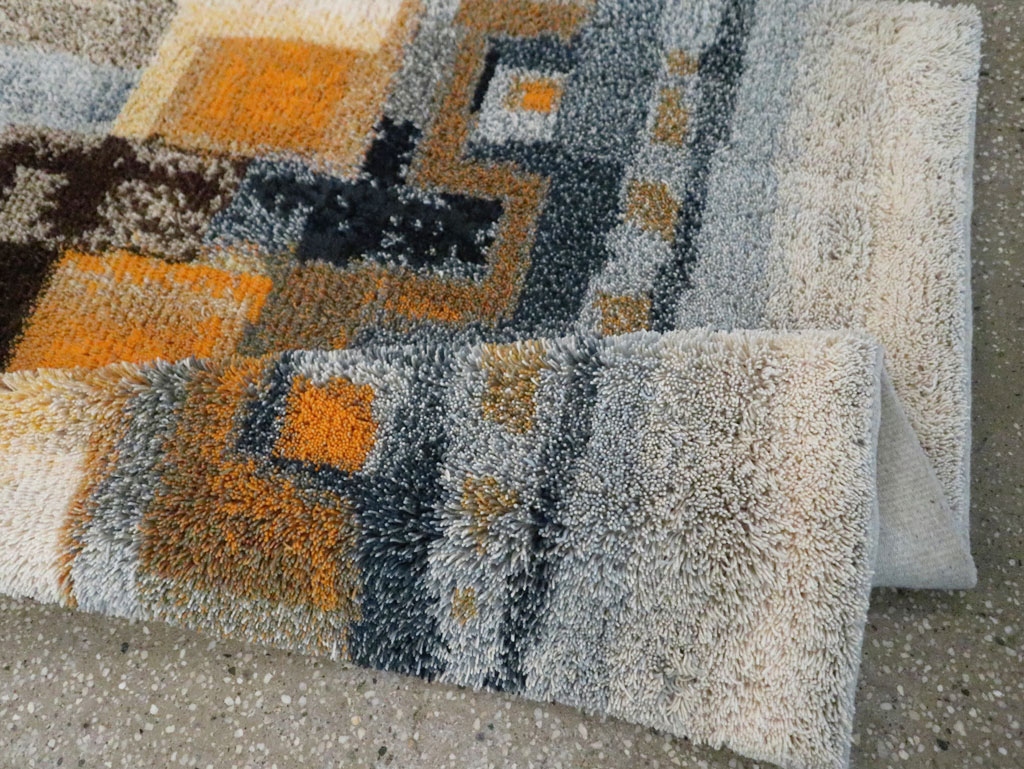 Vintage Scandinavian Rya Throw Rug, No.30669 - Gsblank