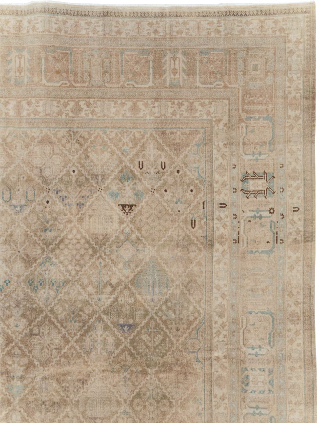 Vintage Persian Joshegan Room Size Carpet, No.30671 - Gsblank