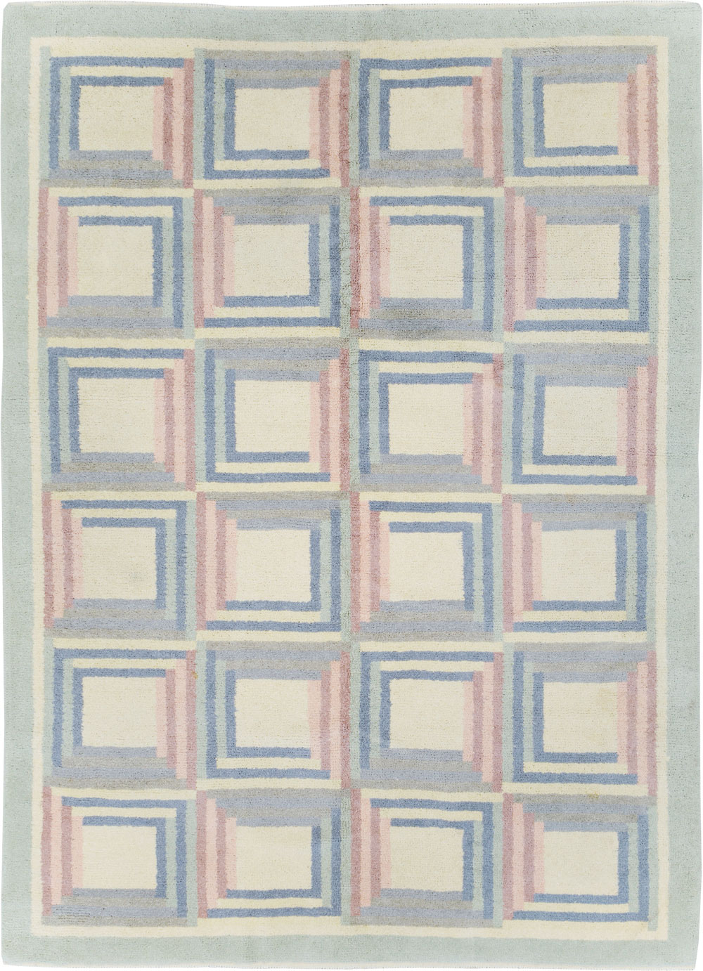 Vintage Spanish Art Deco Room Size Carpet, No.30694 - Gsblank