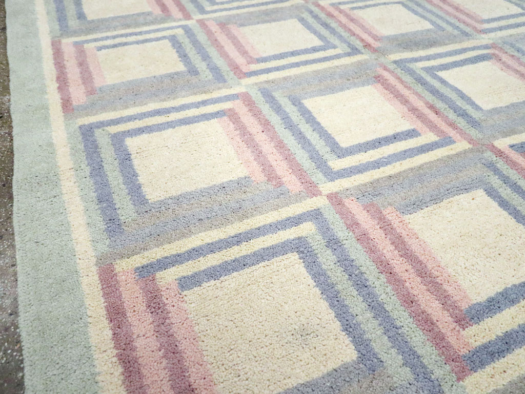 Vintage Spanish Art Deco Room Size Carpet, No.30694 - Gsblank