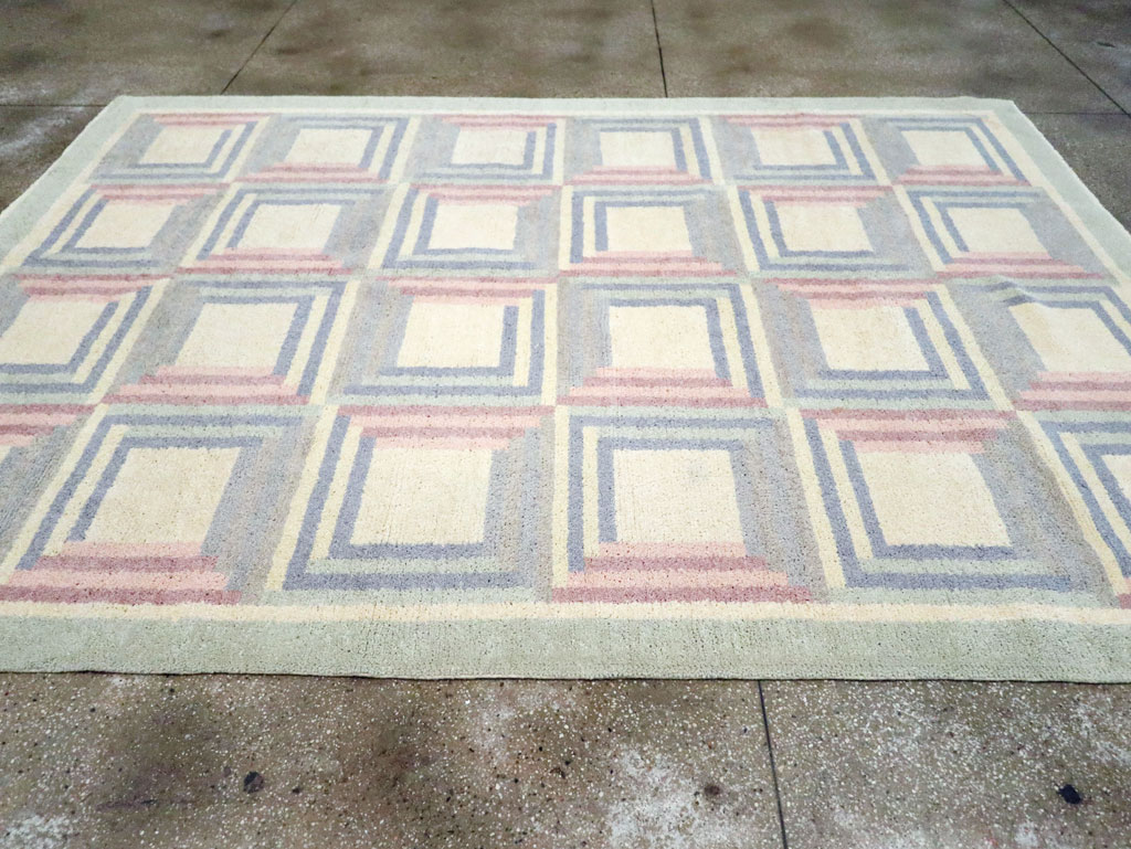Vintage Spanish Art Deco Room Size Carpet, No.30694 - Gsblank