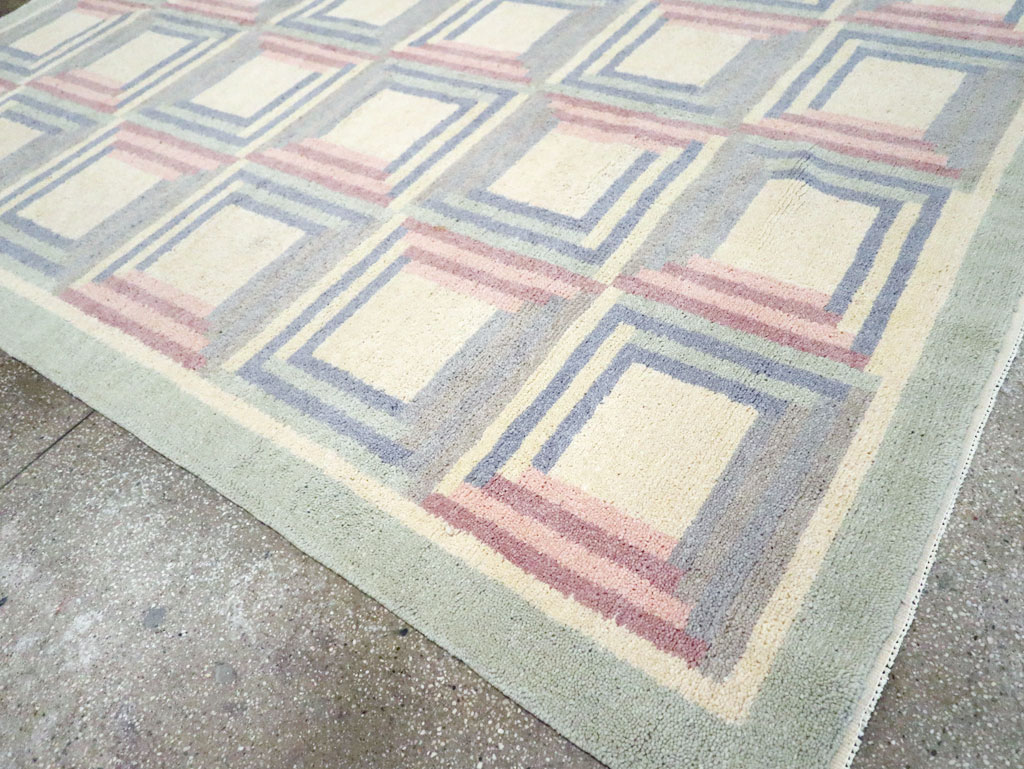 Vintage Spanish Art Deco Room Size Carpet, No.30694 - Gsblank