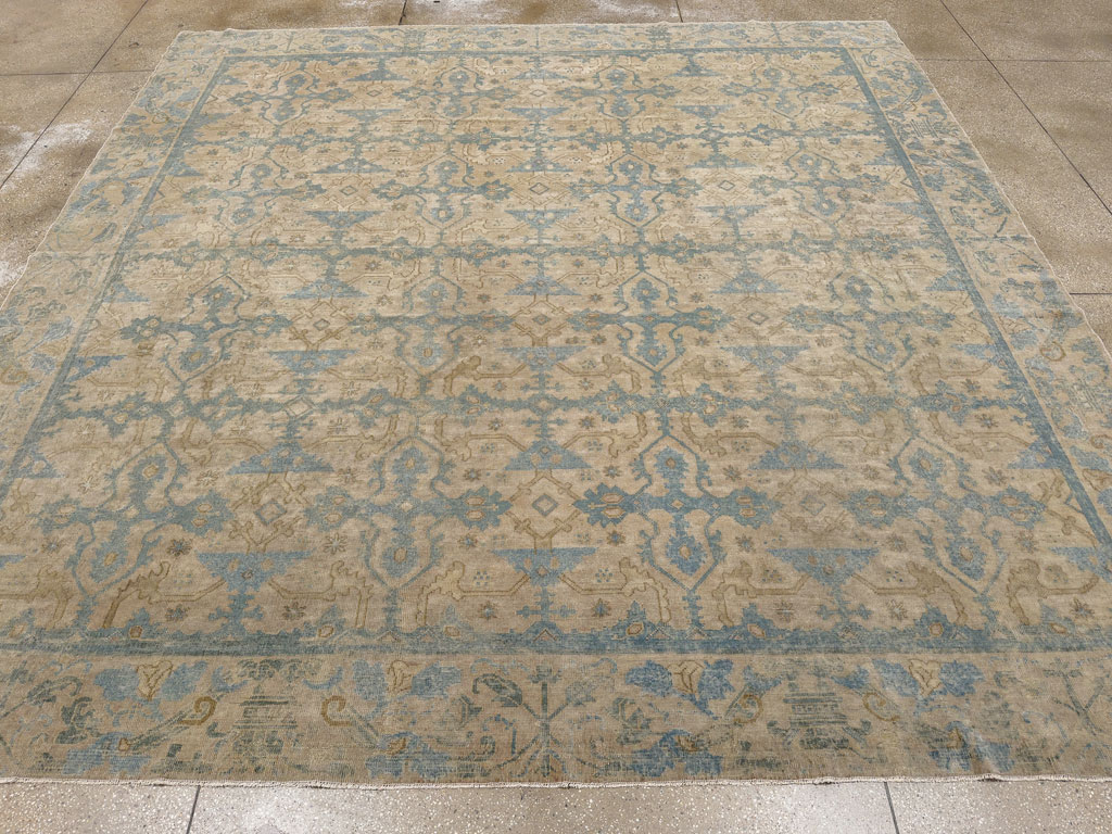 Antique Chinese Cuenca Square Room Size Carpet, No.30696 - Gsblank
