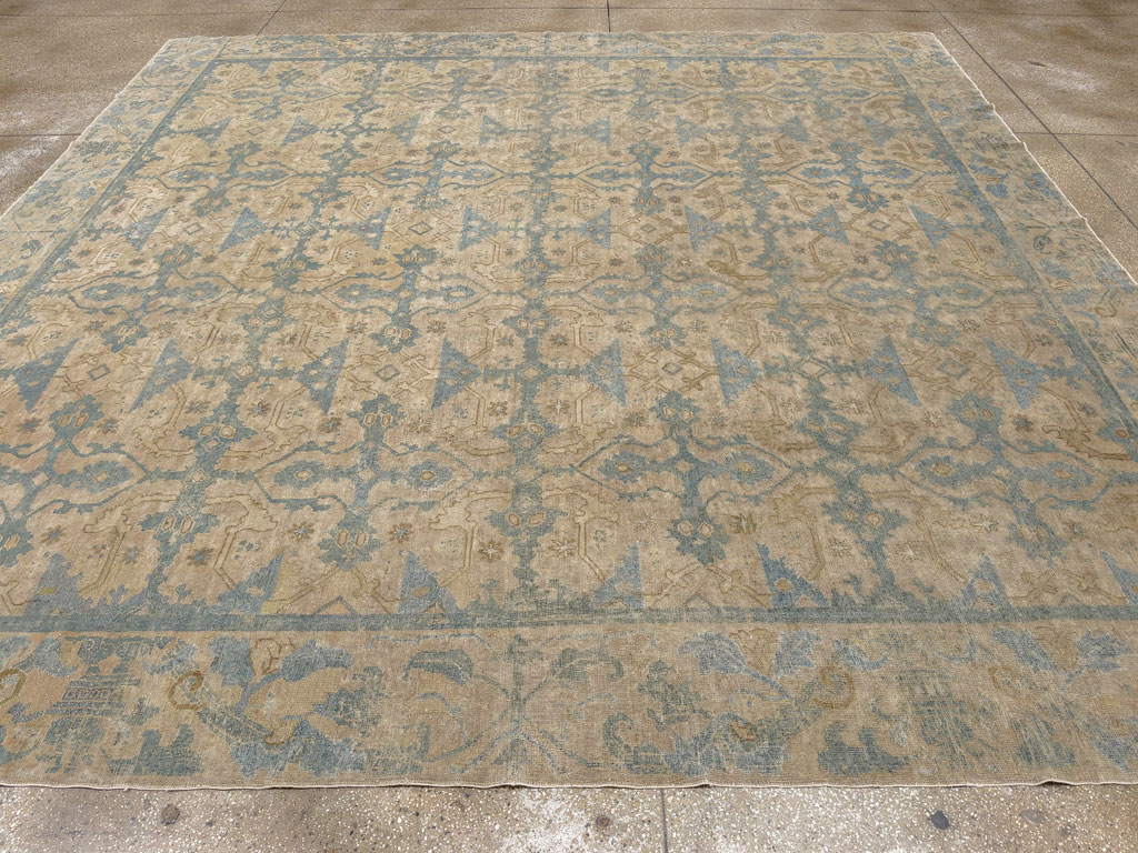 Antique Chinese Cuenca Square Room Size Carpet, No.30696 - Gsblank