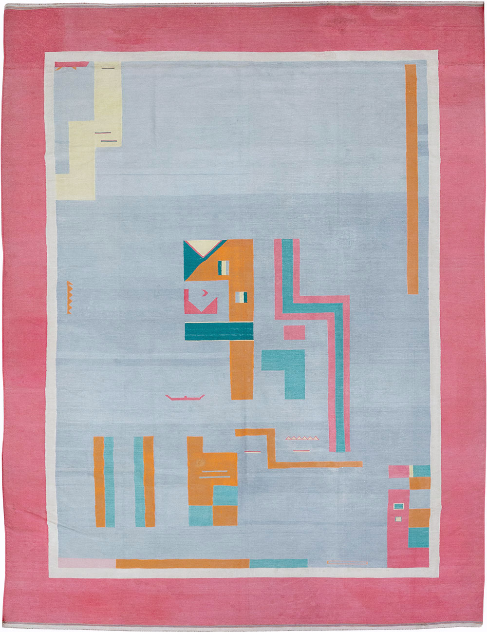 Vintage Indian Flatweave Dhurrie Room Size Carpet, No.30697 - Gsblank