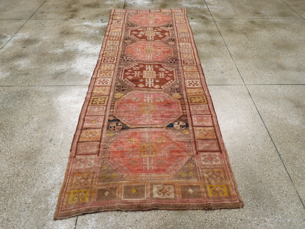 Vintage Karabagh Wide Gallery Runner, No.30700 - Gsblank