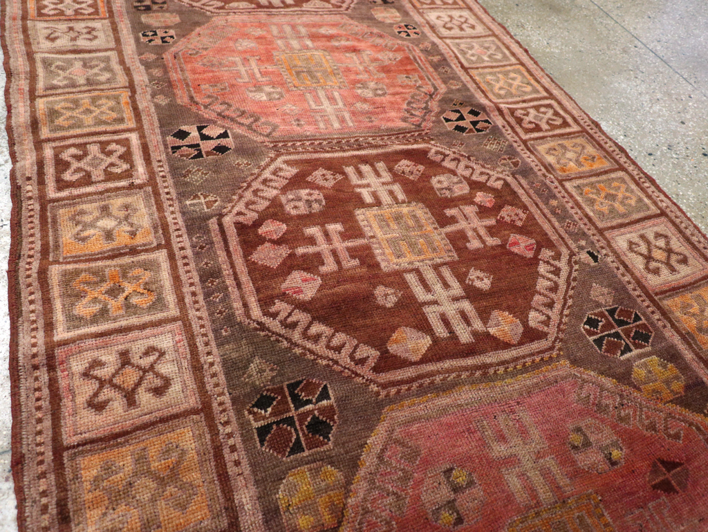 Vintage Karabagh Wide Gallery Runner, No.30700 - Gsblank