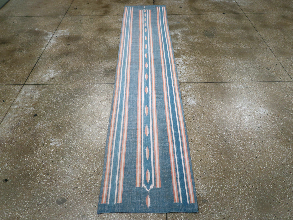 Vintage Indian Flatweave Dhurrie Runner, No.30720 - Gsblank