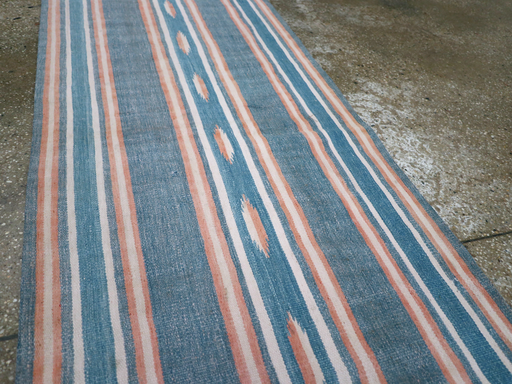 Vintage Indian Flatweave Dhurrie Runner, No.30720 - Gsblank