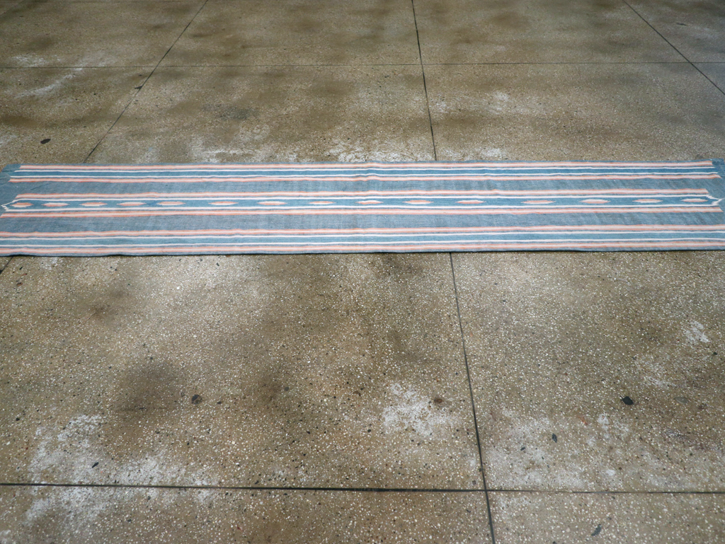 Vintage Indian Flatweave Dhurrie Runner, No.30720 - Gsblank