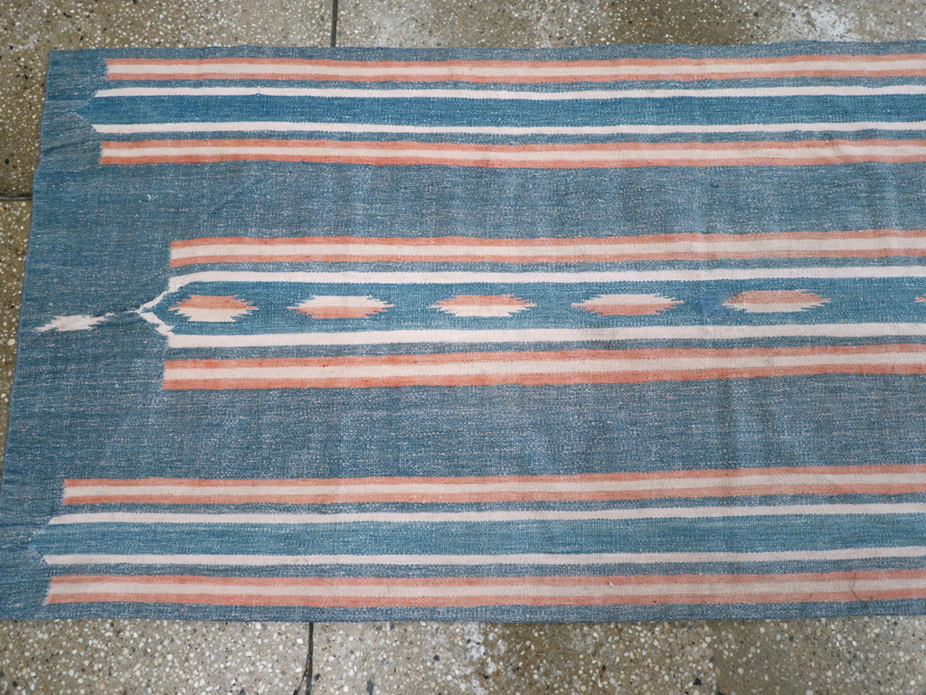 Vintage Indian Flatweave Dhurrie Runner, No.30720 - Gsblank