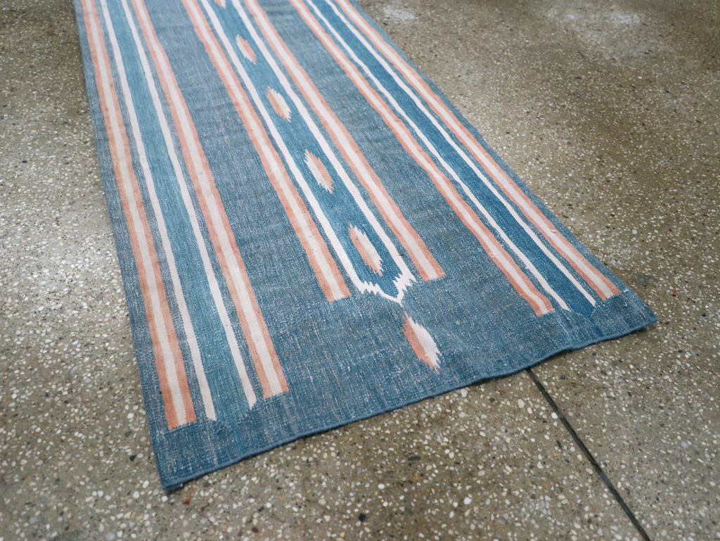 Vintage Indian Flatweave Dhurrie Runner, No.30720 - Gsblank