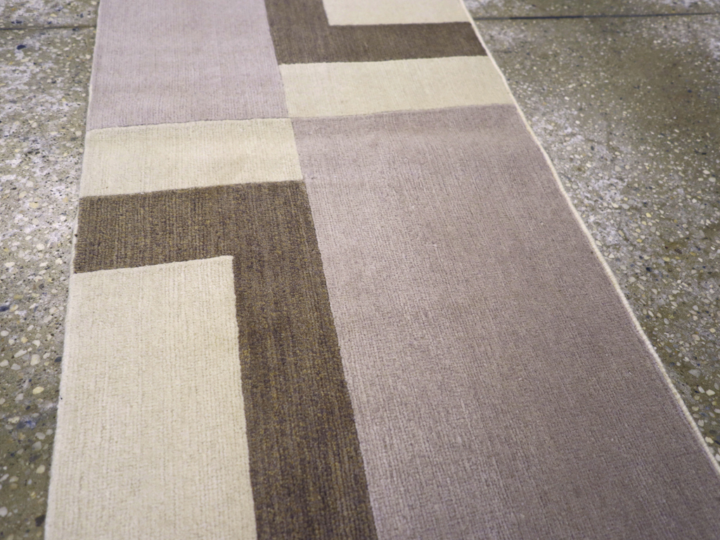 Contemporary Tibetan Art Deco Style Small Runner, No.30721 - Gsblank