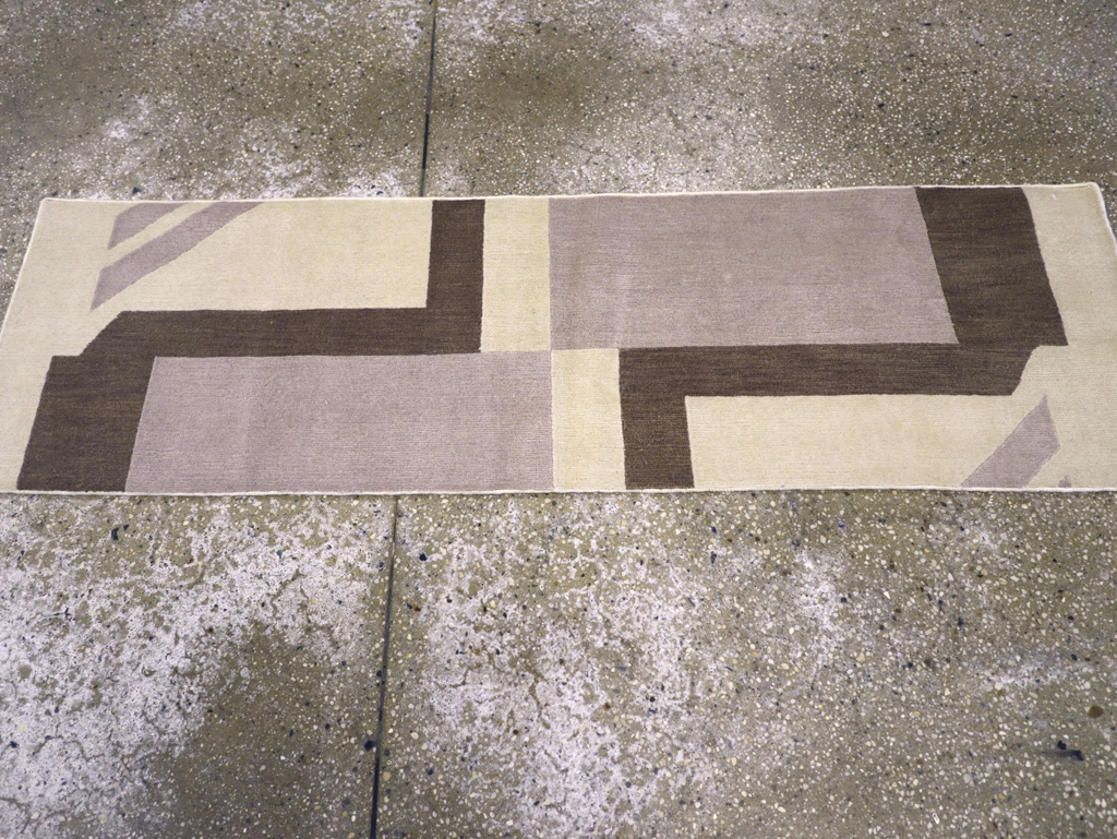 Contemporary Tibetan Art Deco Style Small Runner, No.30721 - Gsblank