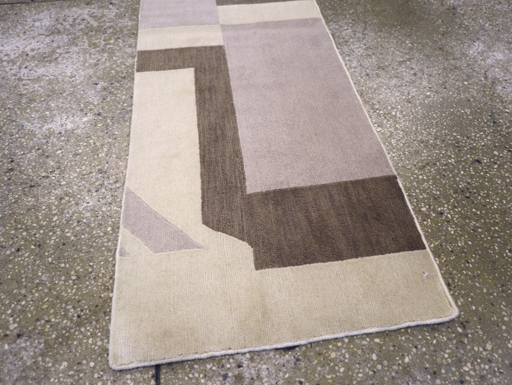 Contemporary Tibetan Art Deco Style Small Runner, No.30721 - Gsblank