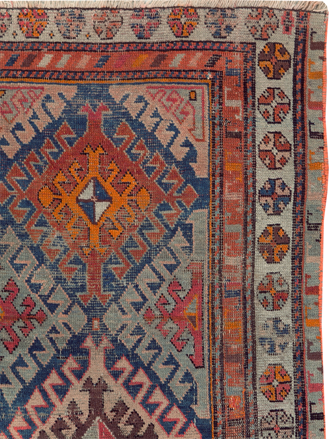 Antique Caucasian Throw Rug, No.30725 - Gsblank