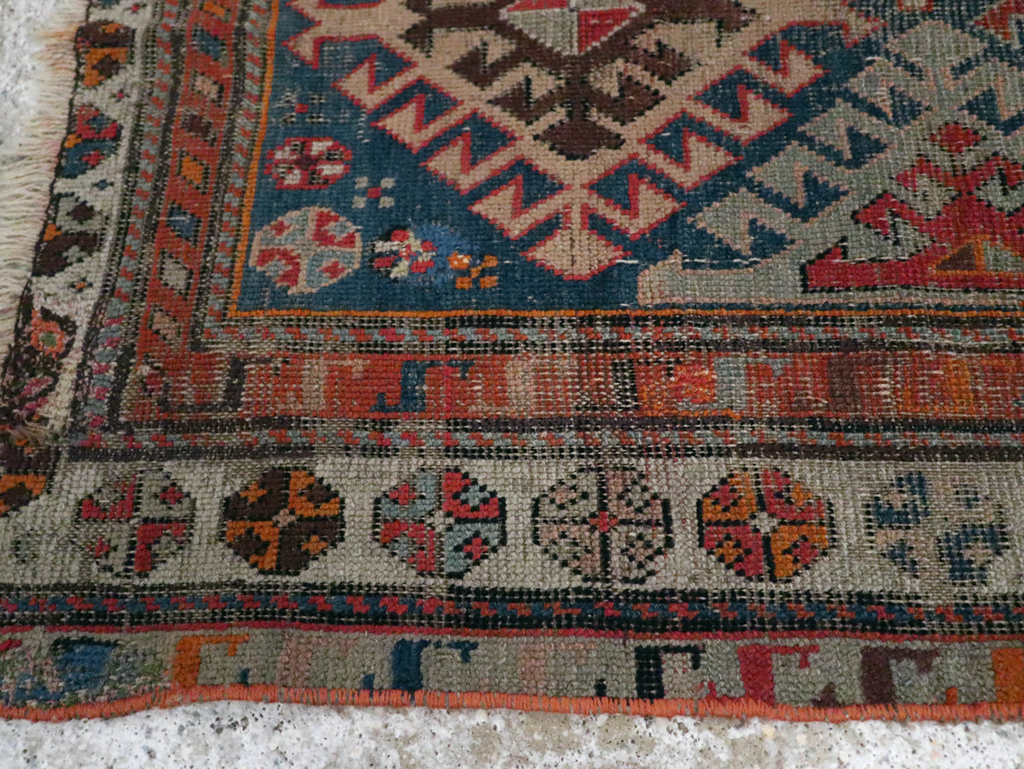 Antique Caucasian Throw Rug, No.30725 - Gsblank