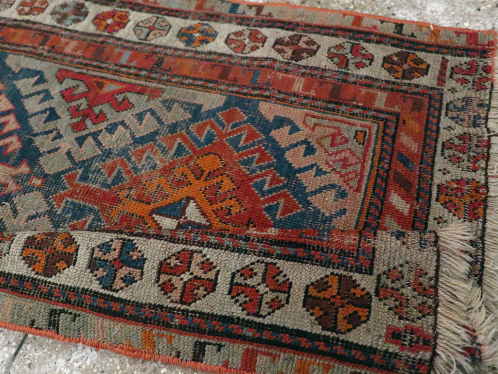 Antique Caucasian Throw Rug, No.30725 - Gsblank