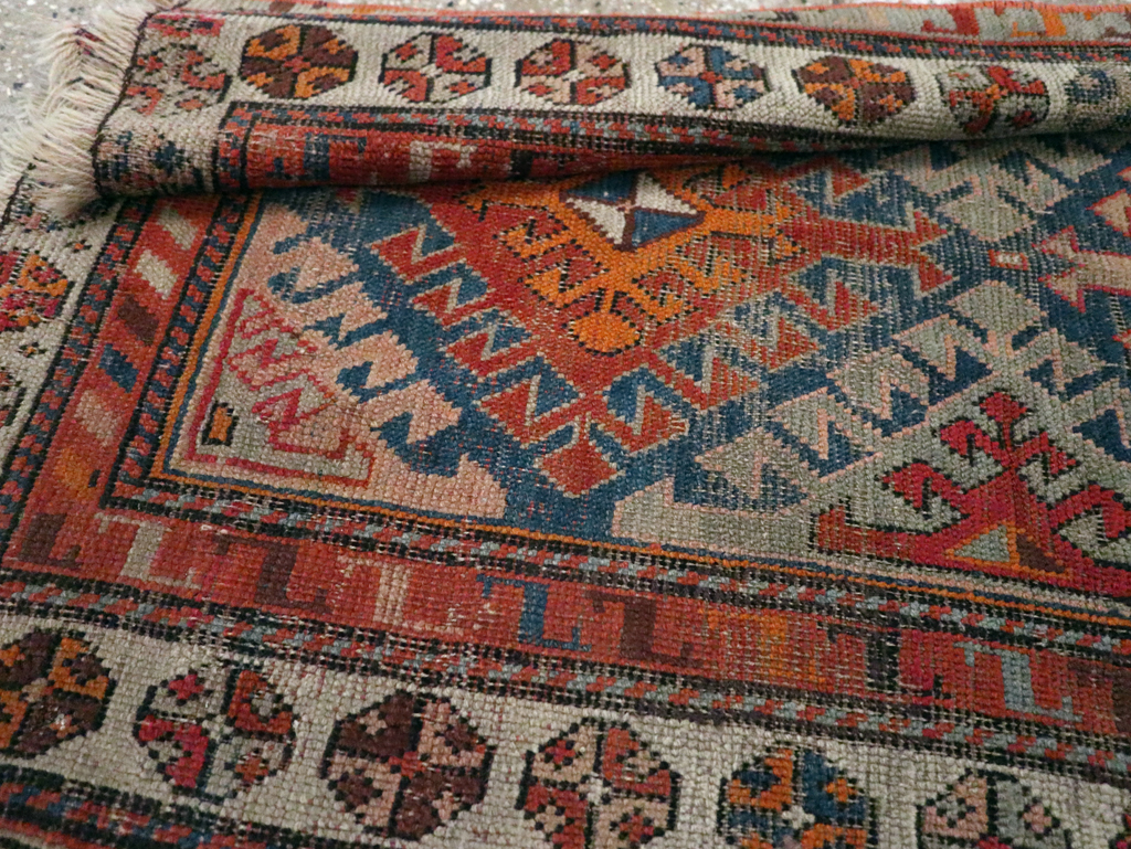 Antique Caucasian Throw Rug, No.30725 - Gsblank