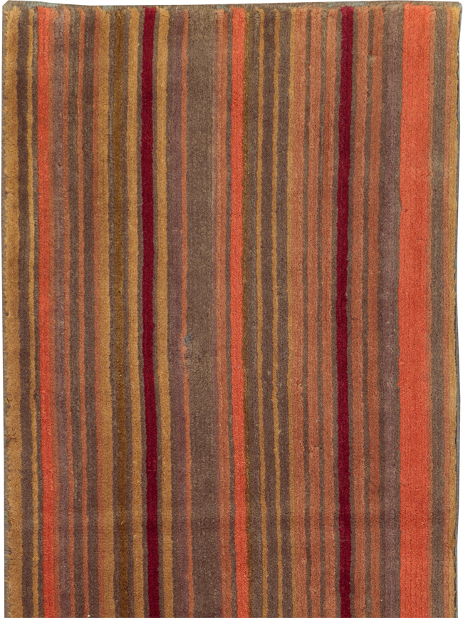 Contemporary Tibetan Striped Small Runner, No.30733 - Gsblank
