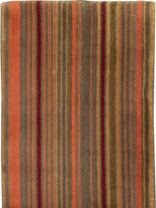 Contemporary Tibetan Striped Small Runner, No.30733 - Gsblank