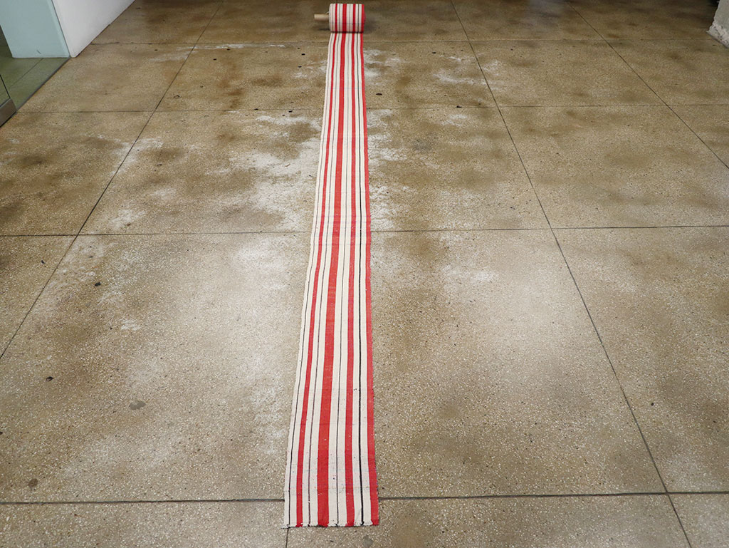 Vintage Turkish Flatweave Long Runner, No.30737 - Gsblank